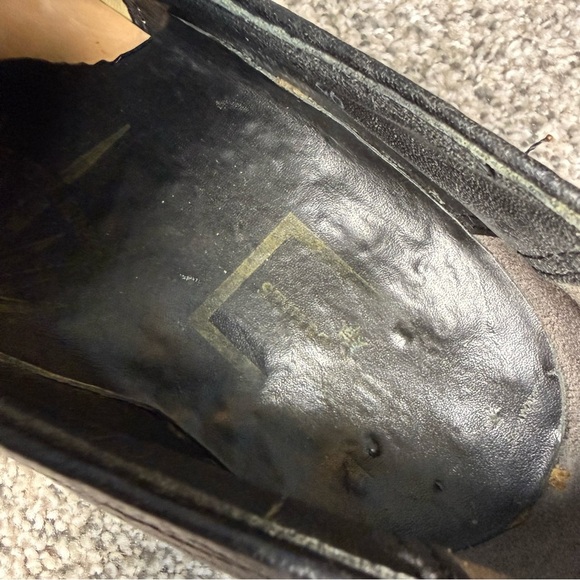 Vtg Stuart McGuire Black Genuine Sharkskin Leather Dress Loafers Men 485 US 8.5 main image 7